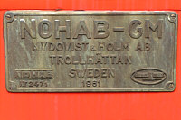 NOHAB - Fabrikschild